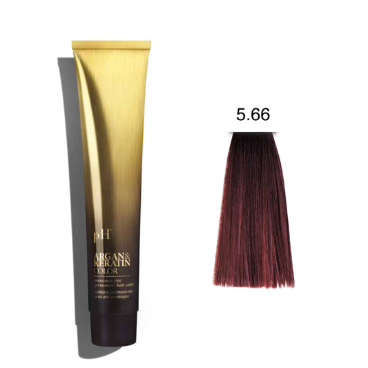 Argan & Keratin Color - Intense Red Light Chestnut 5.66