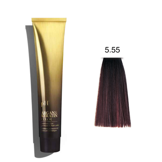 Argan & Keratin Color - Intense Mahogany Light Chestnut 5.55