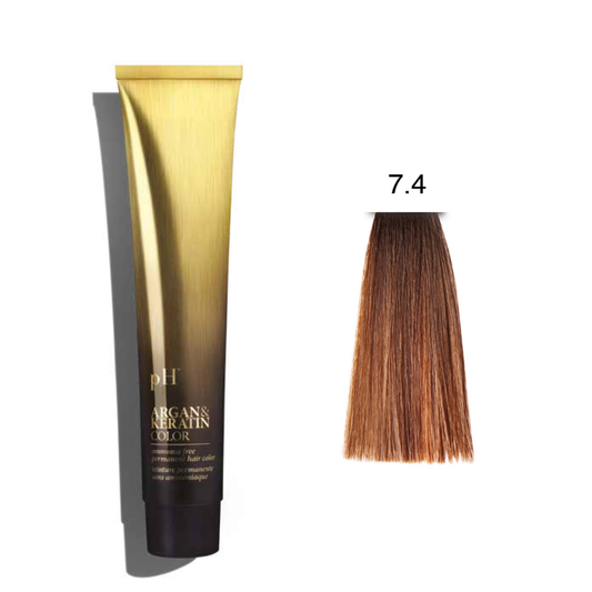 Argan & Keratin Color - Copper Blonde 7.4